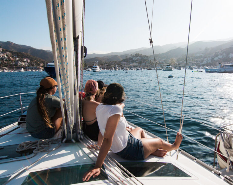 family sailing in Los Cabos