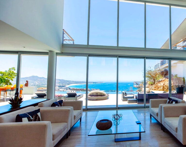 living room of a luxury villa in Cabo San Lucas