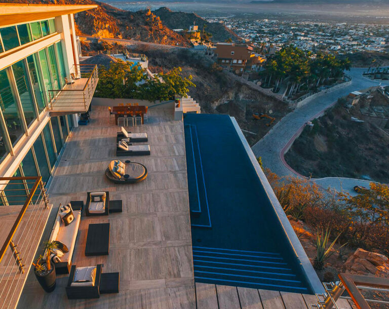 view of Cabo San Lucas from a luxury villa