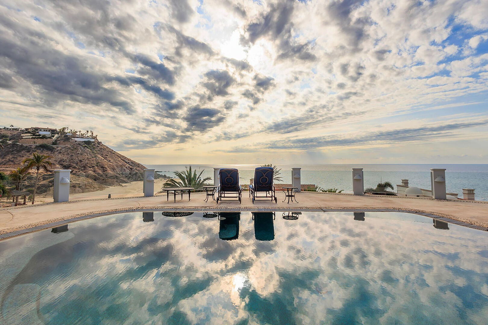 Villa terrace with El Arco rock formation view in Cabo San Lucas