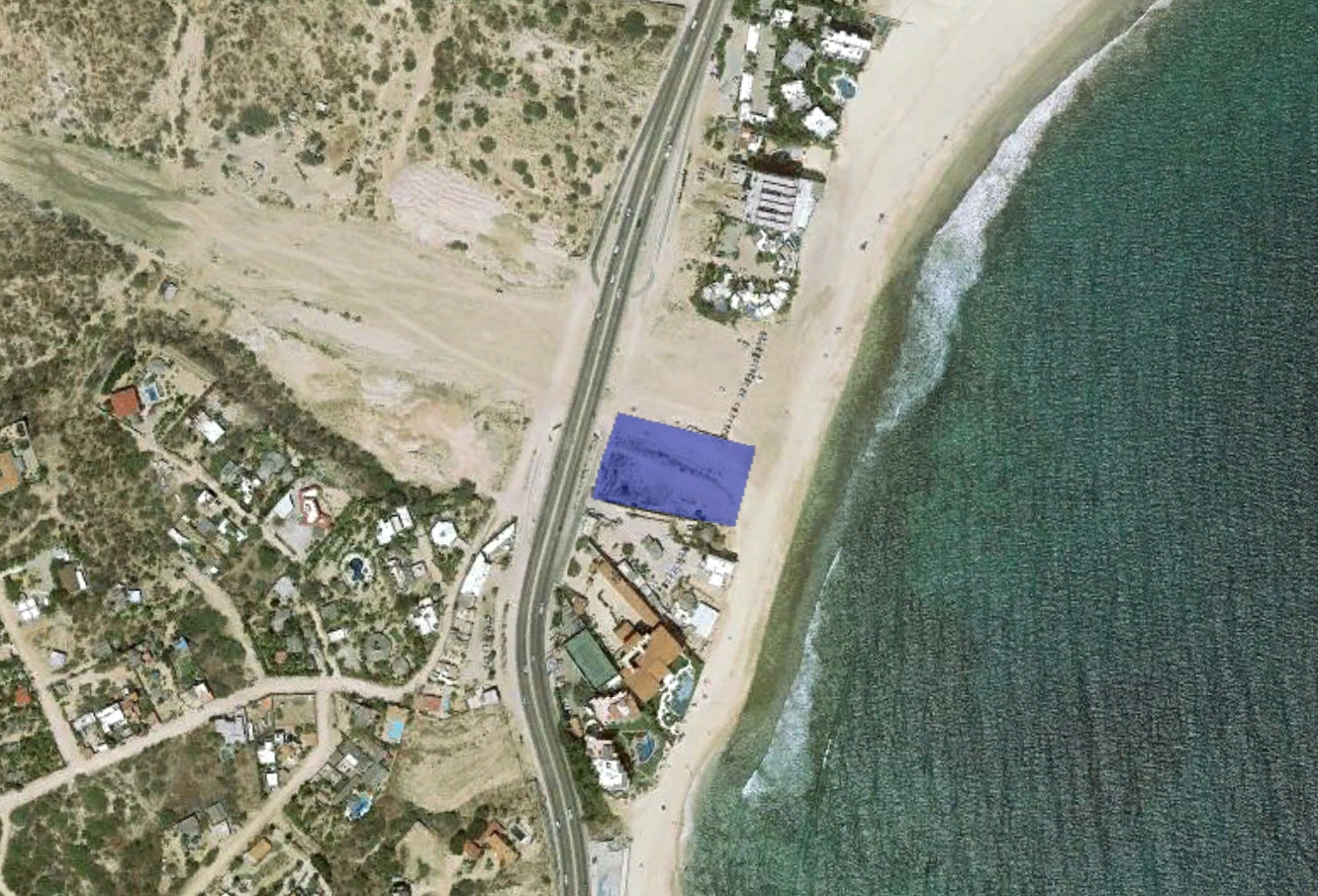 Costa Azul Beachfront parcel aerial map