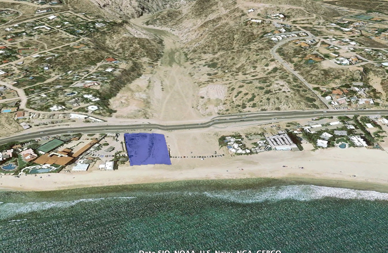 Costa Azul beachfront parcel site view