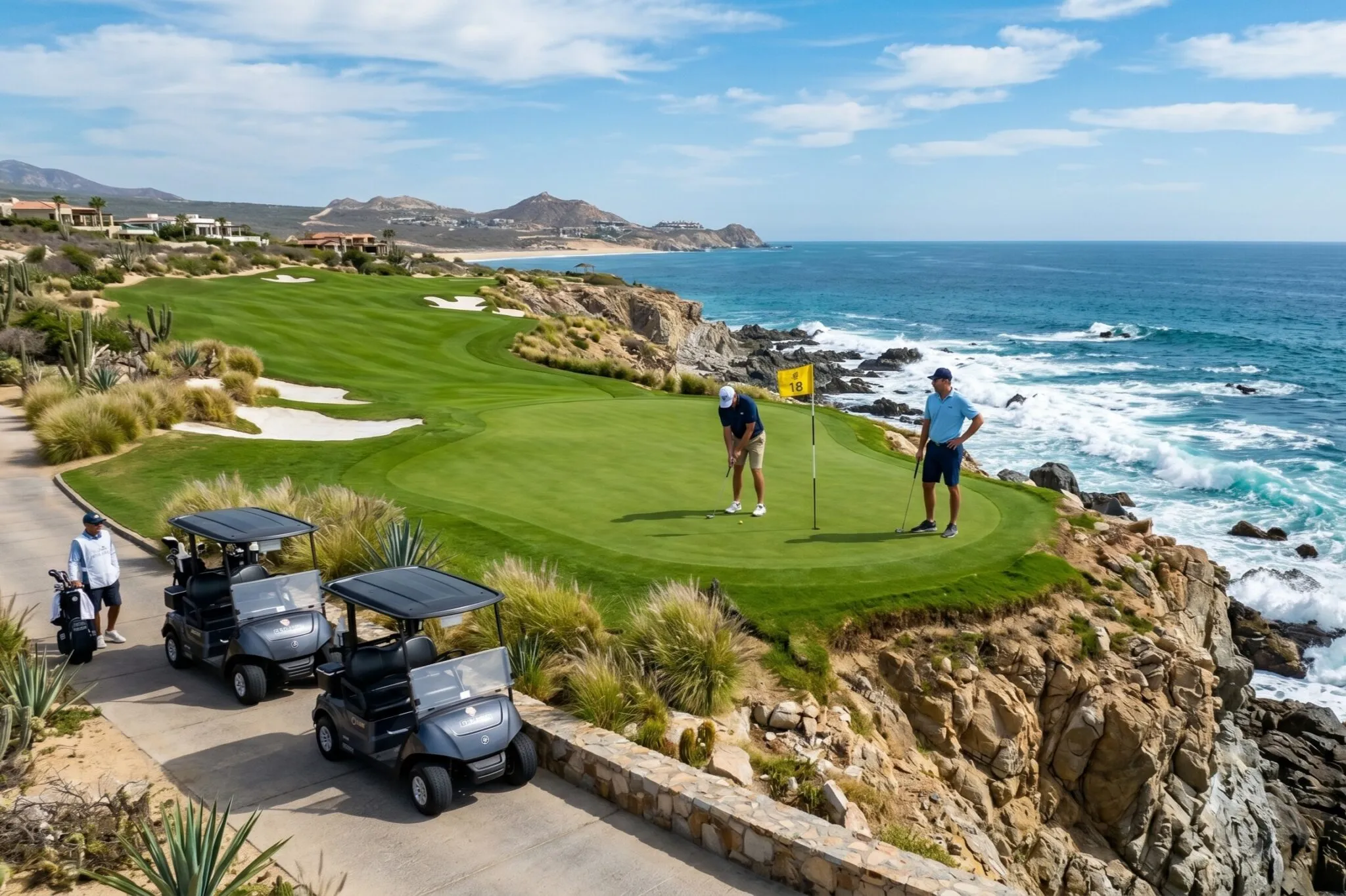 Golf course in Cabo San Lucas overlooking the ocean