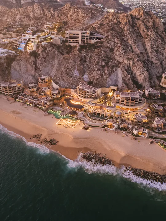 Drone view of Waldorf Astoria Los Cabos Pedregal