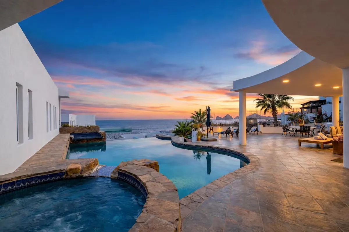Stunning sunset view from a villa in Pedregal, Los Cabos