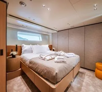 Luxury yacht cabin interior near Baja California
