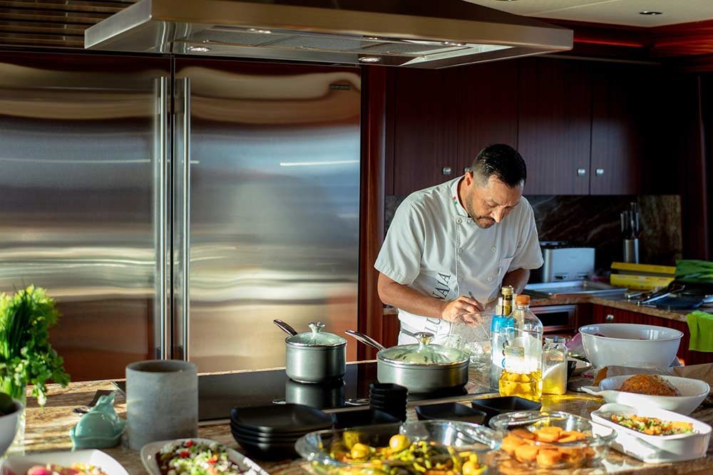 Private Chef on the yacht, Sovereign.